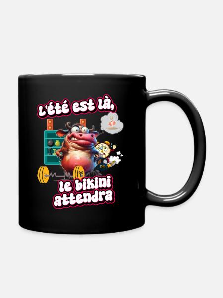 L'été est là, le bikini attendra - Mug uni - noir
