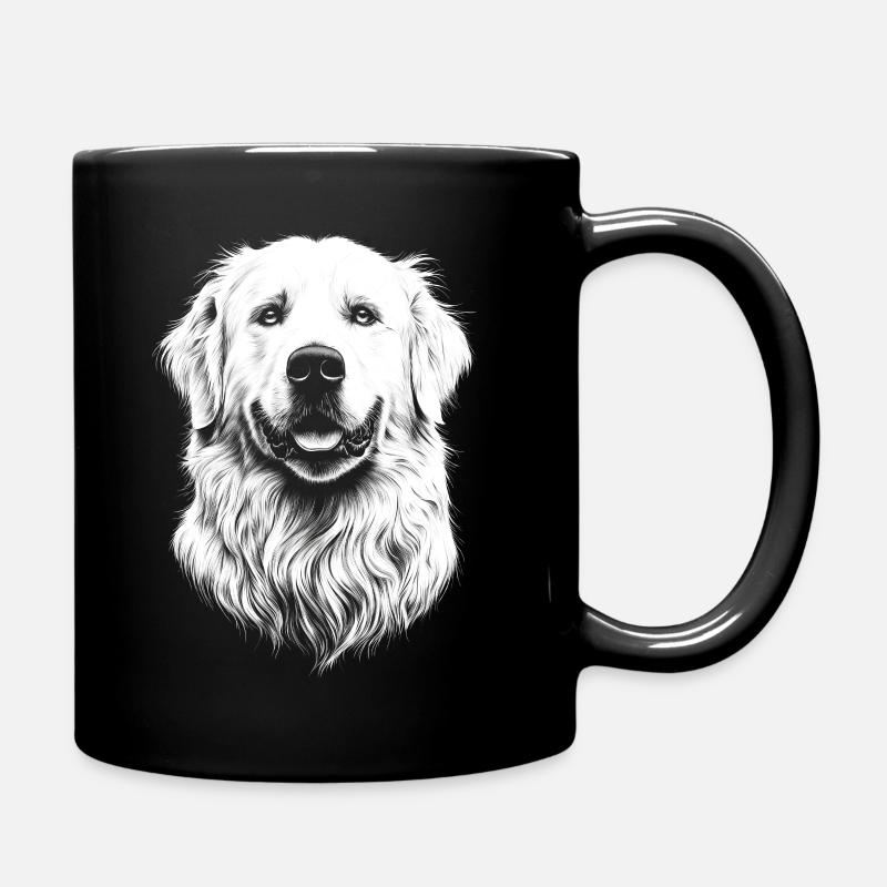 Portrait des Pyrénées Chien de montagne des Pyrénées Chiens - Mug uni - noir