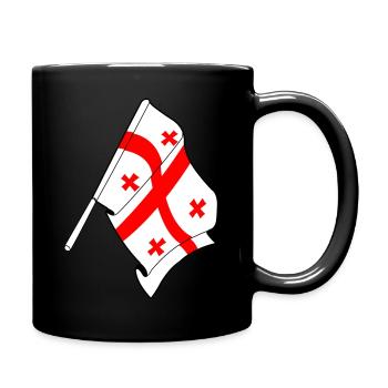 Drapeau Géorgie - Mug uni - noir - Droite