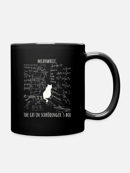 Schrödingers Katze Nerd Humor Physik Design - Tasse einfarbig - Schwarz