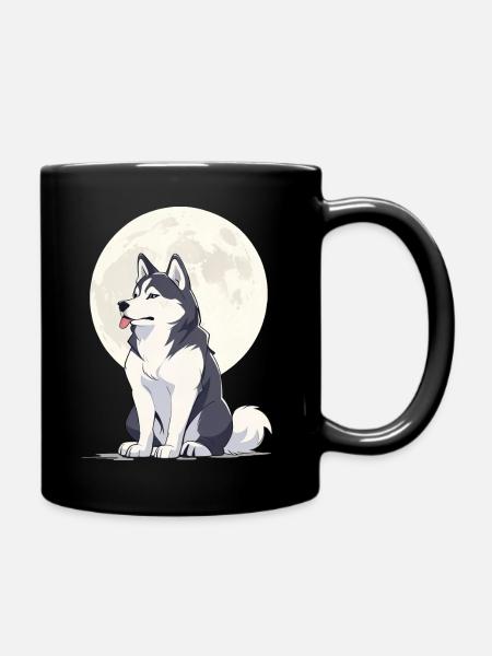 Mondhusky - Tasse einfarbig - Schwarz