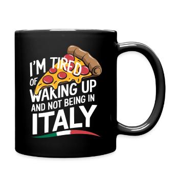L’Italie au cœur - Mug uni - noir - Droite