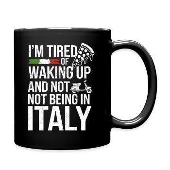 Italy in the heart - Full Colour Mug - black - Right
