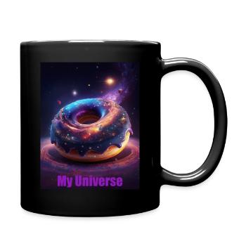 Donut universum - Tasse einfarbig - Schwarz - Rechts
