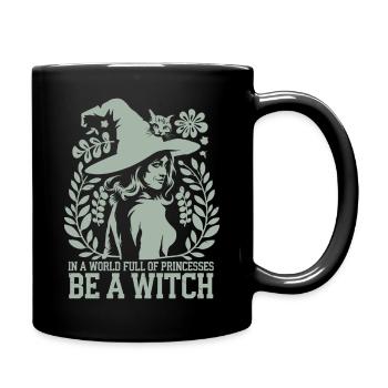 Lustiger Hexenspruch für Frauen - Tasse einfarbig - Schwarz - Rechts