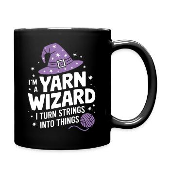 Libérez votre créativité avec la laine - Mug uni - noir - Droite