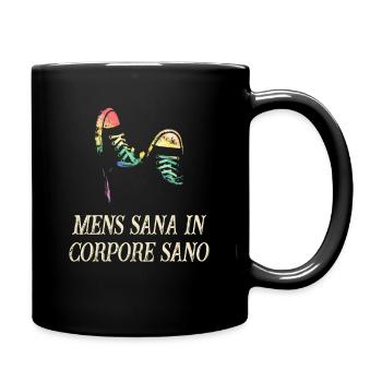 Mens Sana in Corpore Sano - Full Colour Mug - black - Right