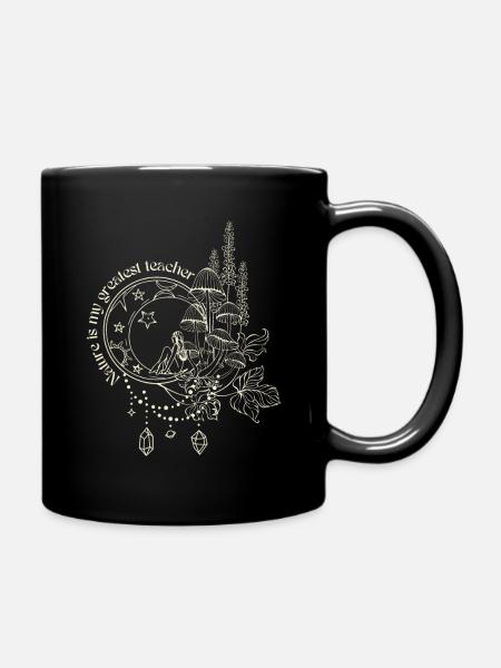 Die Weisheit der Natur Drucken - Tasse einfarbig - Schwarz