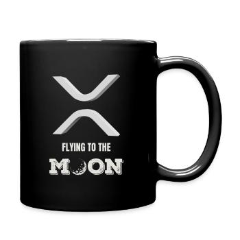 XRP Flying To The Moon - Tasse einfarbig - Schwarz - Rechts