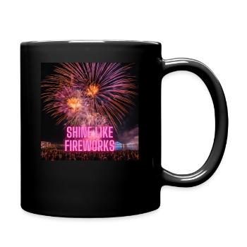Shine like Fireworks - Tasse einfarbig - Schwarz - Rechts