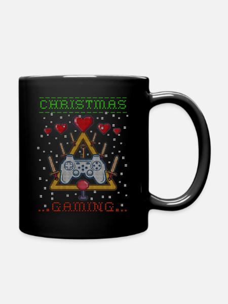 Gaming Christmas - Tasse einfarbig - Schwarz
