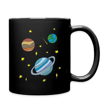 galaxy - Tasse einfarbig - Schwarz - Rechts
