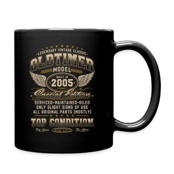 Oldtimer Baujahr 2005 Jahrgang Geburtstag Geschenk - Tasse einfarbig - Schwarz - Rechts