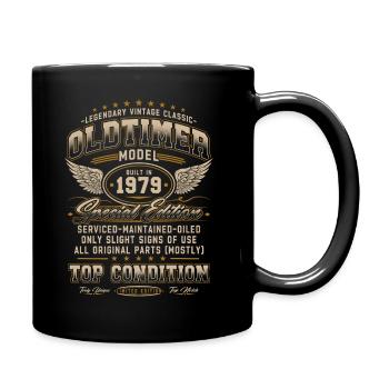 Oldtimer Baujahr 1979 Jahrgang Geburtstag Geschenk - Tasse einfarbig - Schwarz - Rechts