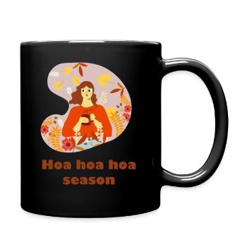 Hoa-hoa-Saison - Tasse einfarbig - Schwarz - Rechts