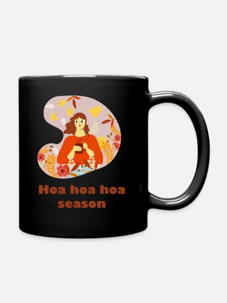 Hoa hoa la saison - Mug uni - noir