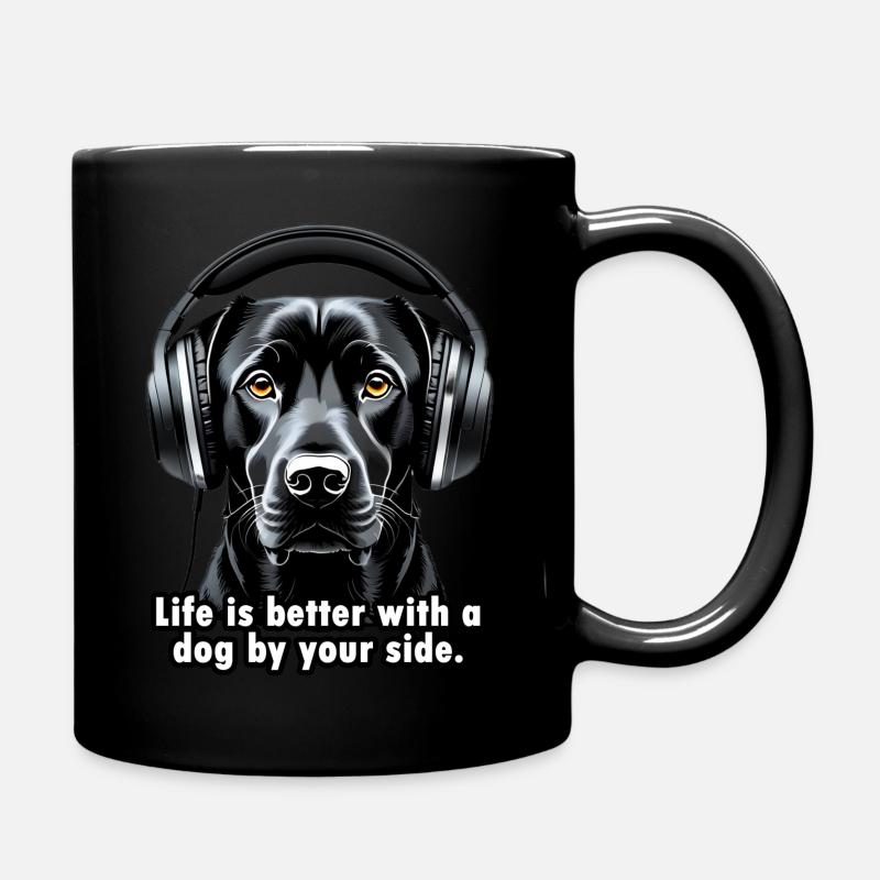 Funny black Dog Quotes - Tasse einfarbig - Schwarz