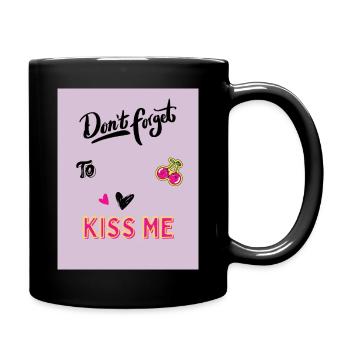 Kiss Me Cute TASCHE - Tasse einfarbig - Schwarz - Rechts