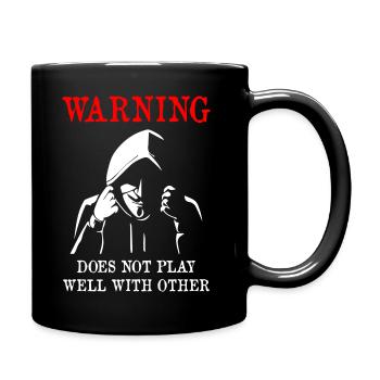 Ne fonctionne pas bien avec les autres anonymes - Mug uni - noir - Droite