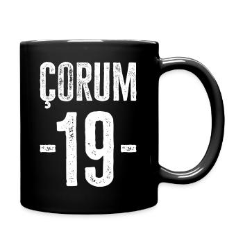Çorum 19 – Stolz auf Kultur und Geschichte - Tasse einfarbig - Schwarz - Rechts