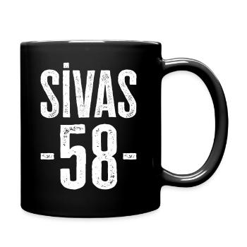 Sivas 58 – Tradition und Geschichte aus Türkiye - Tasse einfarbig - Schwarz - Rechts