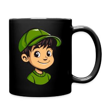 Schüler Lausbub Bube - Tasse einfarbig - Schwarz - Rechts