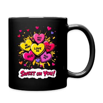 sweet on you - Mug uni - noir - Droite