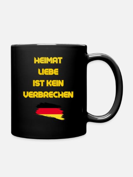 Heimatliebe ist kein verbrechen - Tasse einfarbig - Schwarz