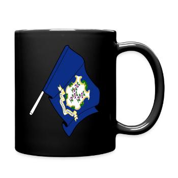 Flag of Connecticut - Full Colour Mug - black - Right