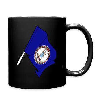 Drapeau de la Virginie - Mug uni - noir - Droite