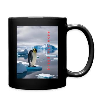 Save the World pingouin - Mug uni - noir - Droite