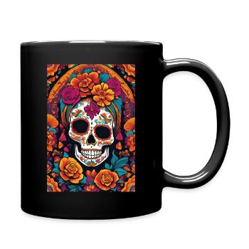 Sugar Skull TShirt - Full Colour Mug - black - Right
