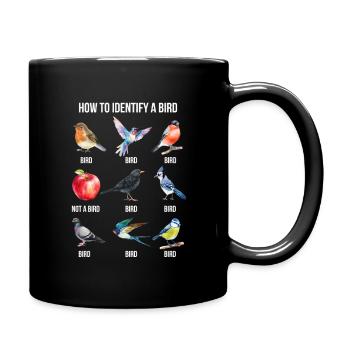 Funny Bird Nerd Design Comment identifier un oiseau - Mug uni - noir - Droite
