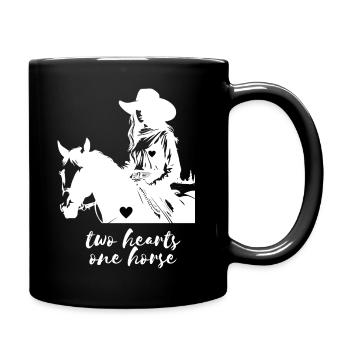 Ich liebe mein Pferd für Frauen & Reiterinnen - Tasse einfarbig - Schwarz - Rechts