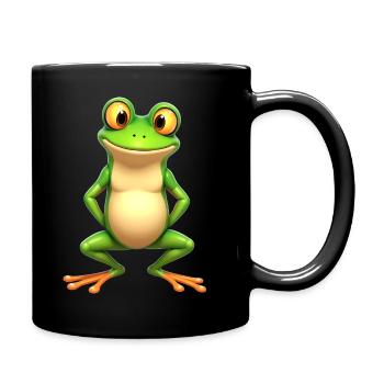 Frosch Kostüm Laubfrosch lustig Rotaugenlaubfrosch - Tasse einfarbig - Schwarz - Rechts