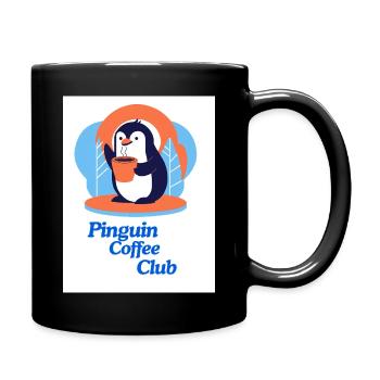 Penguin Coffee Club - Full Colour Mug - black - Right