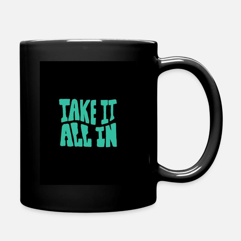all in - Tasse einfarbig - Schwarz