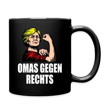 Omas gegen rechts - Tasse einfarbig - Schwarz - Rechts