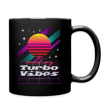 Turbo Vibes Neon Sunset - Tasse einfarbig - Schwarz - Rechts