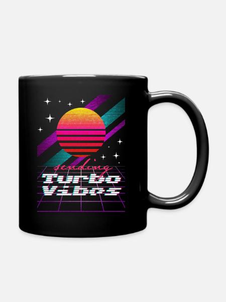 Turbo Vibes Neon Sunset - Tasse einfarbig - Schwarz