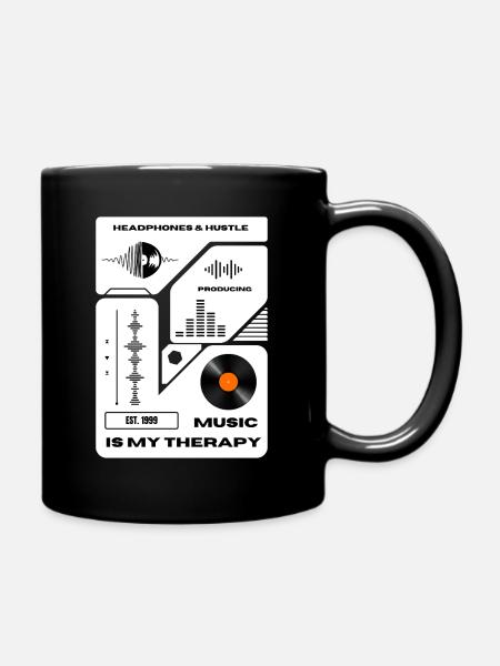 La musique est ma thérapie - Mug uni - noir