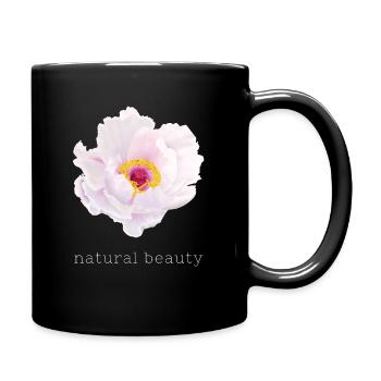 Natural Beauty - Peony (colour) - Full Colour Mug - black - Right