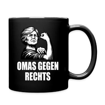 Omas gegen rechts - Tasse einfarbig - Schwarz - Rechts