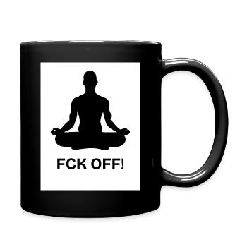 FCK OFF - Tasse einfarbig - Schwarz - Rechts