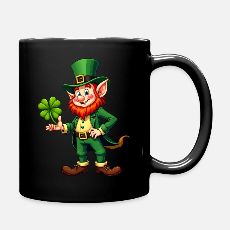 Glücklicher Kobold - Tasse einfarbig - Schwarz