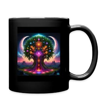 Tree of life - Tasse einfarbig - Schwarz - Rechts