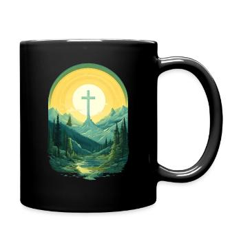 La croix - Le plan de Dieu pour la rédemption de la création - Mug uni - noir - Droite