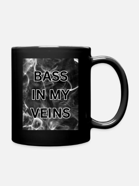BASS IN MY VEINS - Tasse einfarbig - Schwarz