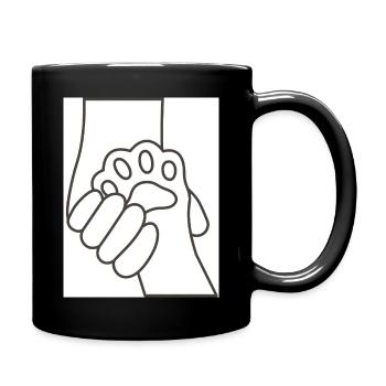 Hundefreund - Tasse einfarbig - Schwarz - Rechts