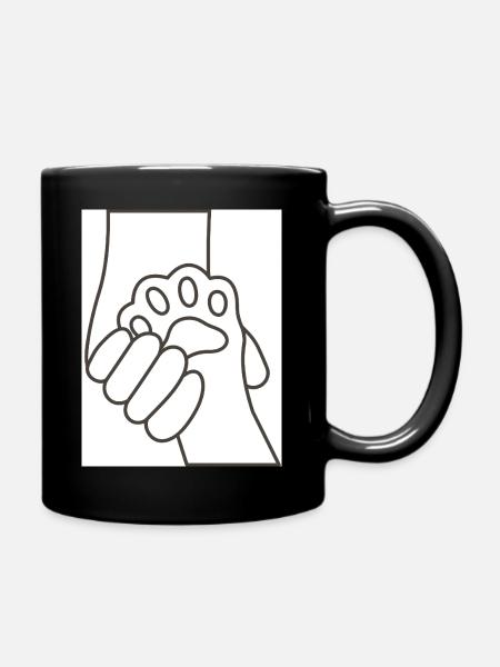 Hundefreund - Tasse einfarbig - Schwarz